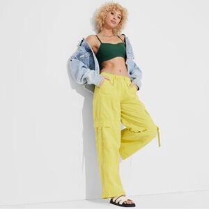 *NWT* Wild Fable Mid-Rise Wide Leg Relaxed Full Cargo Pants Lightweight